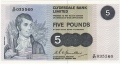 Clydesdale Bank Ltd 1963 To 1981 5 Pounds,  1. 2.1980